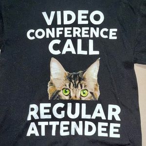 💙 NWOT Unisex Funny Cat Humor Graphic Shirt